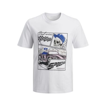 JJTRACK SKULL TEE SS CREW NECK 177627 Bright W