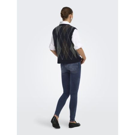 ONLRHOMBUS ARGYLE VEST KNT NOO 194962001 Night