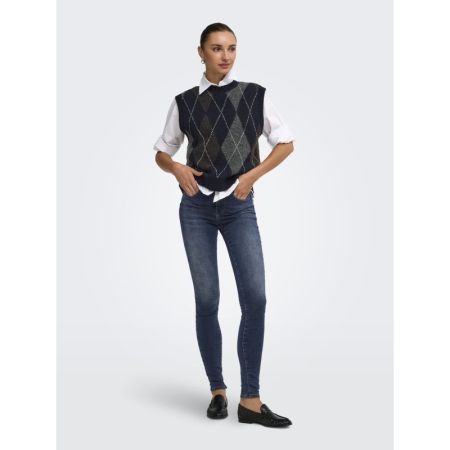ONLRHOMBUS ARGYLE VEST KNT NOO 194962001 Night