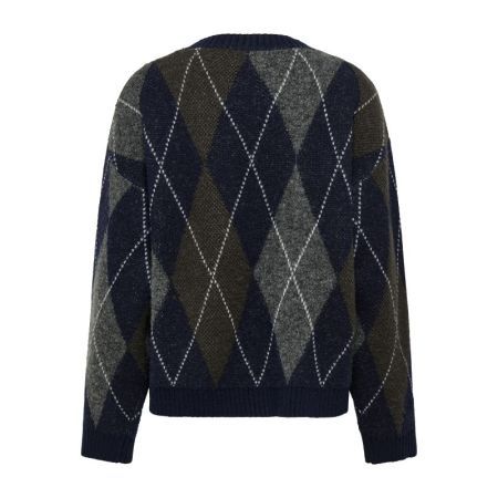 ONLRHOMBUS ARGYLE PULLOVER KNT 194962001 Night