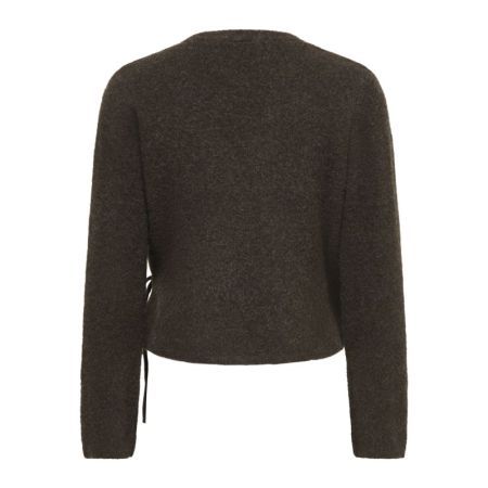 ONLLIVA LS V-NECK WRAP KNT 244915001 Choco