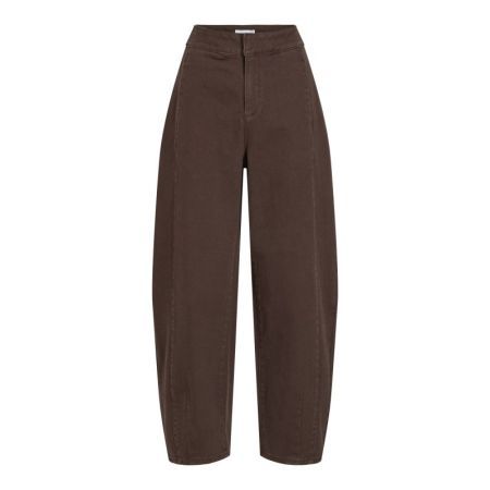 VICHIA HW BARREL JEANS 196326 Coffee B