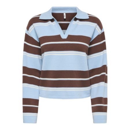 ONLMIO LS POLO STRIPE NCA KNT 193179002 Cashm