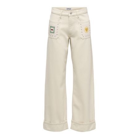ONLELLA MW WIDE FOLD UP EMB DN 234755 Ecru
